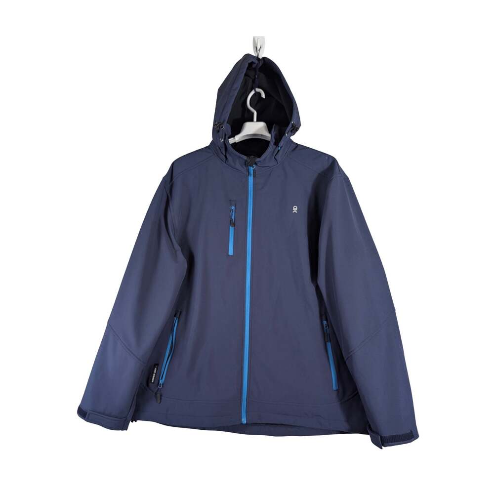 Little Donkey Andy Navy Softshell Hooded Outdoor Jacket Men's Size 2XL USED